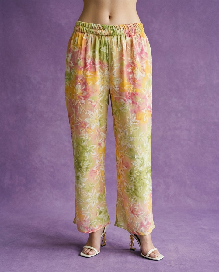 Multi-Colour Printed Viscose Blended Co-Ord Set