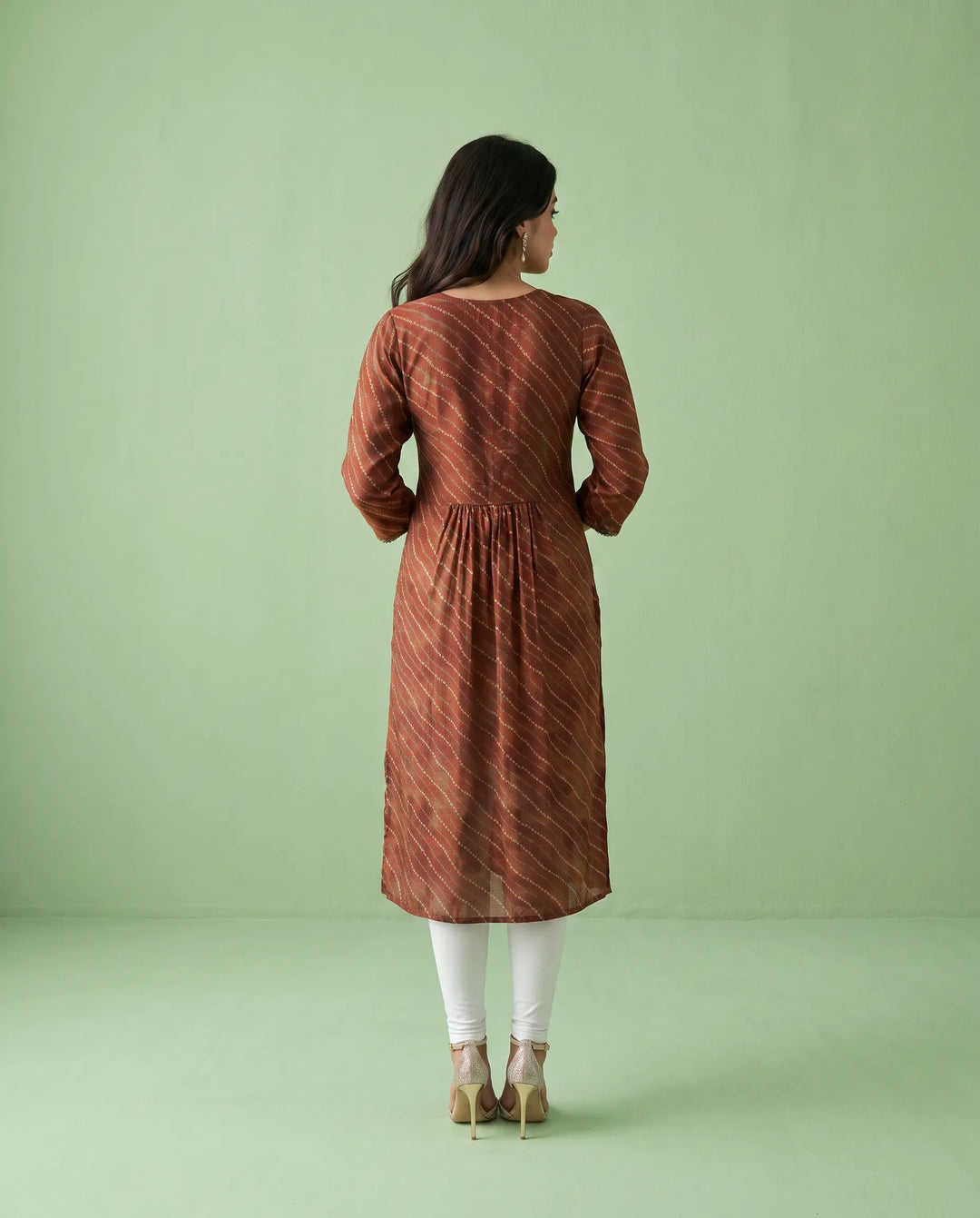 Maroon Embroidered Viscose Blended Straight cut Long Kurta