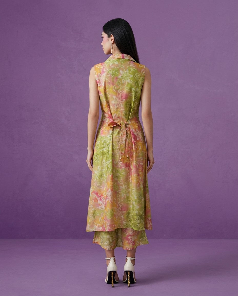 Multi-Colour Printed Viscose Blended Co-Ord Set