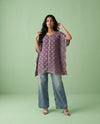 Purple Printed Georgette Kaftan