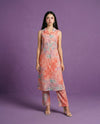 Pink Printed Viscose Blended Co-Ord Set
