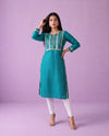 Rama Printed Silk Blended Straight cut Long Kurta