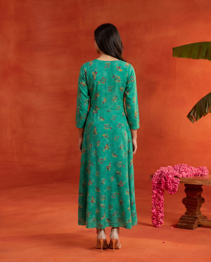 Rama Printed Rayon Maxi Dress