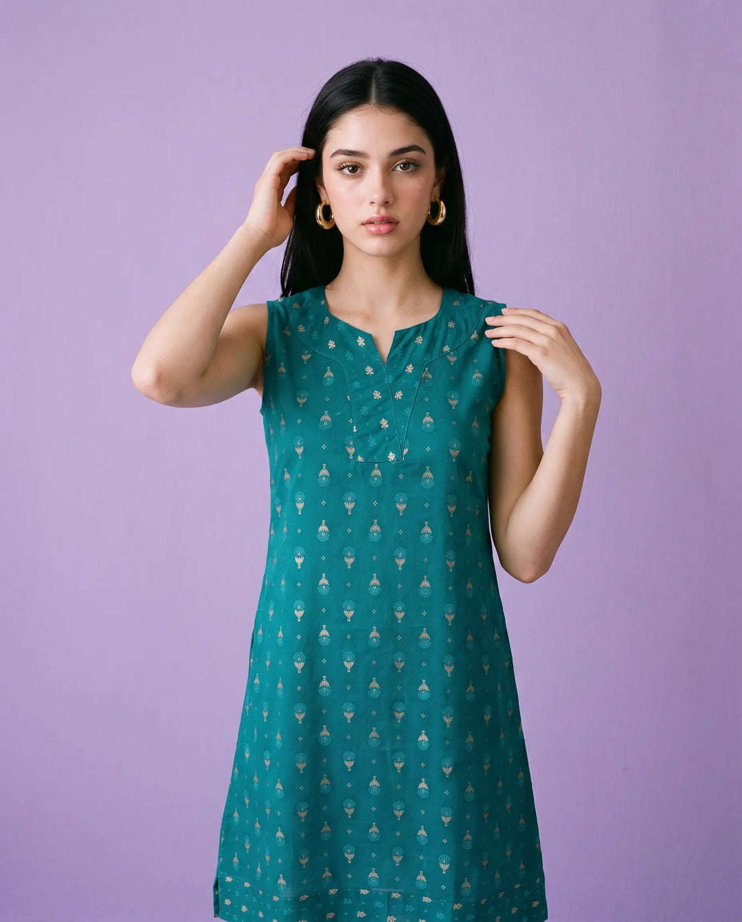 Rama Printed Cotton Midi Dress