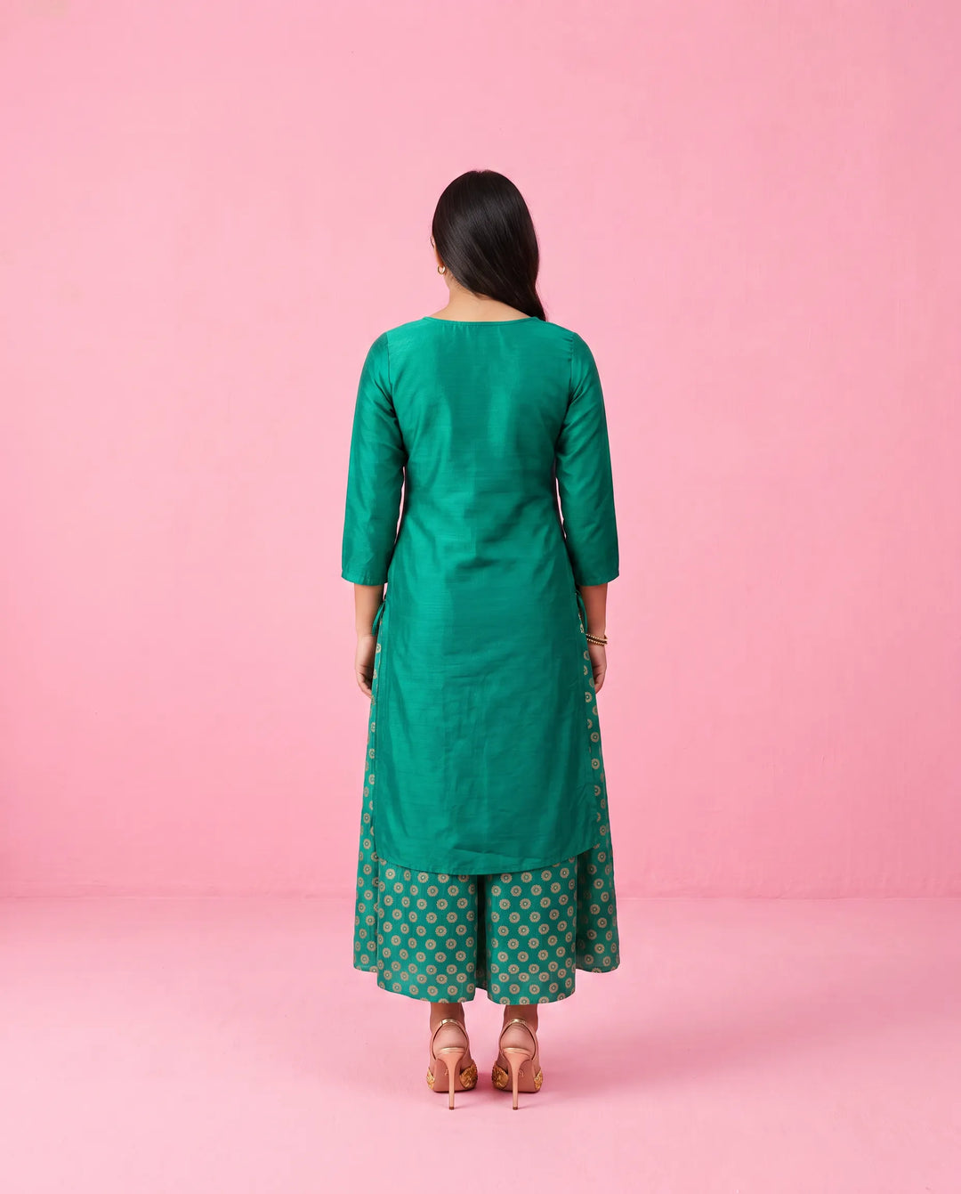 Rama Embriodered Silk Blended Maxi Dress