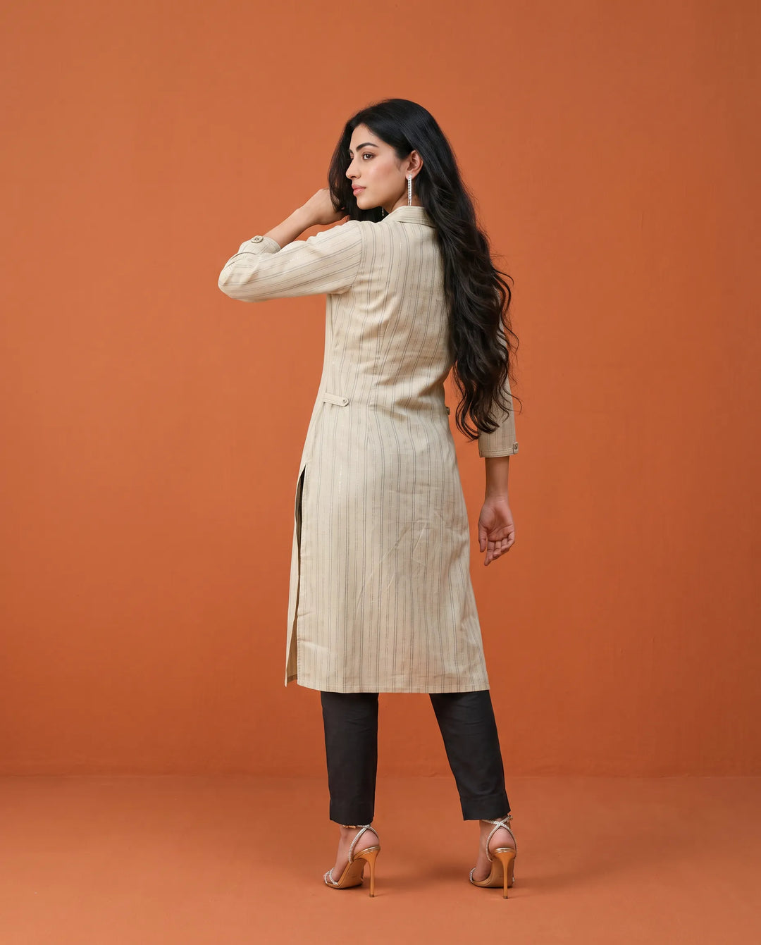 Lemon Printed Straight cut Long Kurta