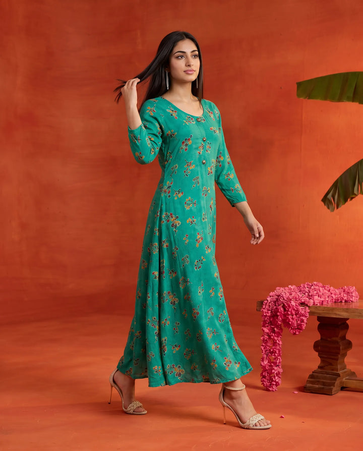 Rama Printed Rayon Maxi Dress