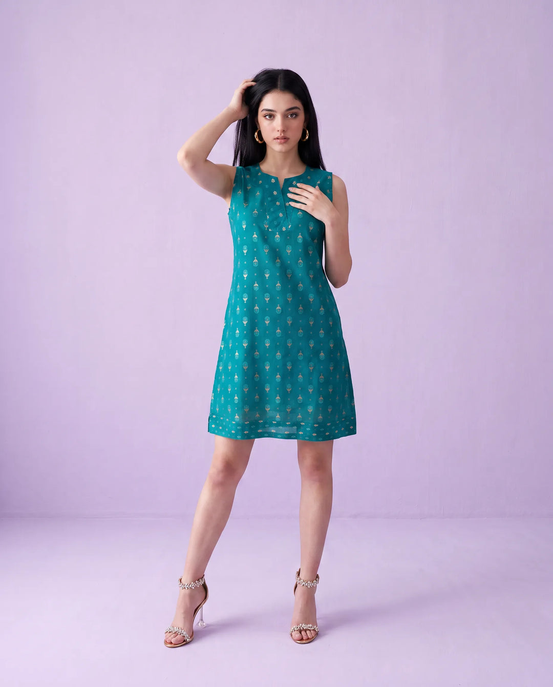 Rama Printed Cotton Midi Dress