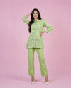 Pista Embroidered Cotton Satin Co-Ord Set