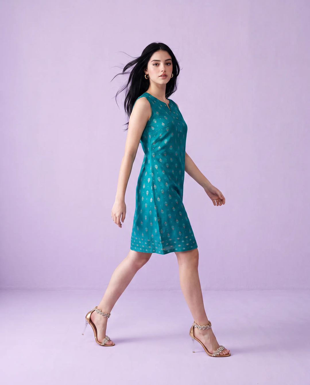 Rama Printed Cotton Midi Dress