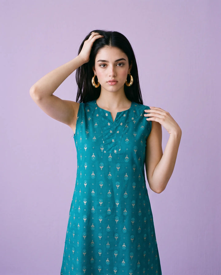 Rama Printed Cotton Midi Dress