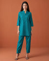 Rama Solid Cotton Satin Co-Ord Set