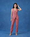 Pink Solid Viscose Blended Korean Style Co-Ord Set