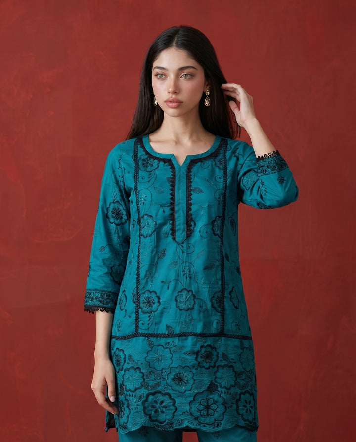 Rama Embroidered Viscose Blended Co-Ord Set