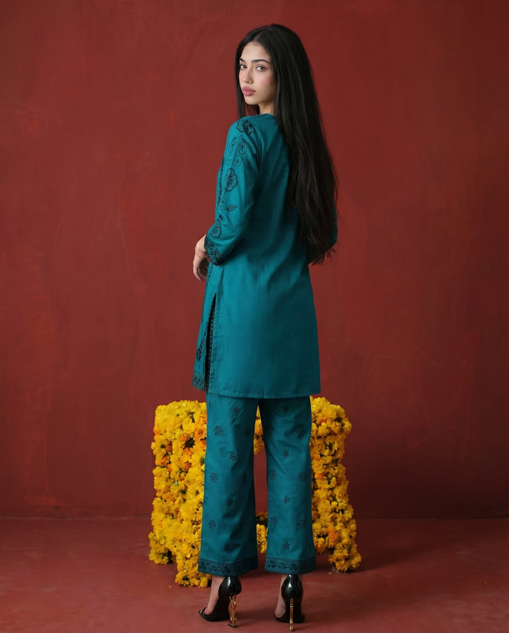 Rama Embroidered Viscose Blended Co-Ord Set