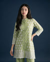 Green Embroidered Cotton Co-Ord Set