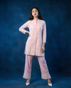 Pink Embroidered Cotton Co-Ord Set