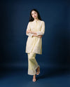 Yellow Embroidered Cotton Co-Ord Set