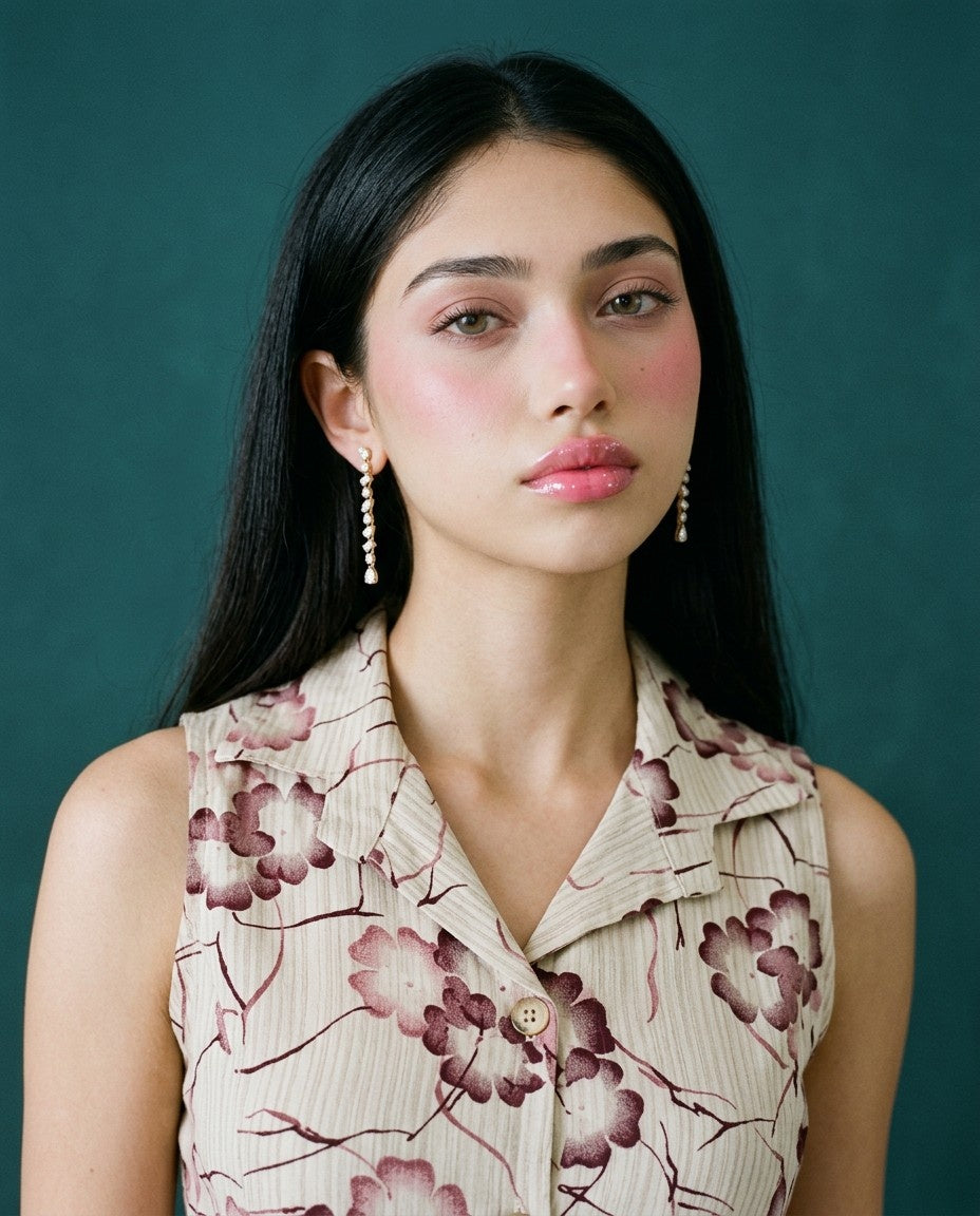 Maroon Printed Viscose Blended Co-Ord Set