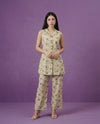 Green Printed Viscose Blended Co-Ord Set