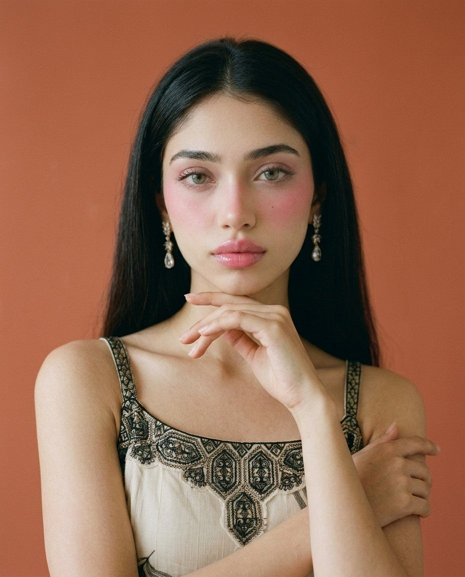 White Embroidered Viscose Blended Spaghetti Strap Straight Cut Long Kurta